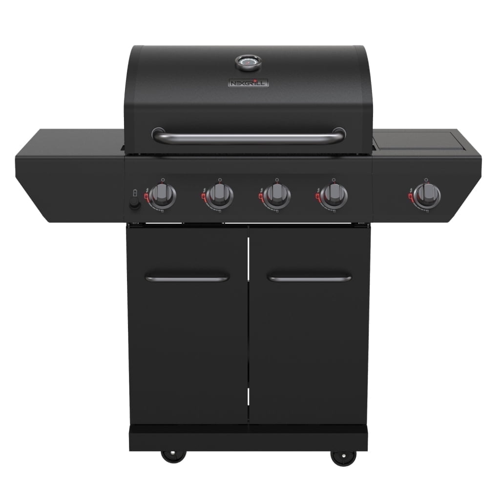 Nexgrill 4-Burner Propane Gas Grill with Side Burner, Stainless Steel Frame, 626 SQ In Total Cooking Space, 60,000 BTUs Output, BBQ Grill Perfect for Outdoor Gatherings - 720-0830H