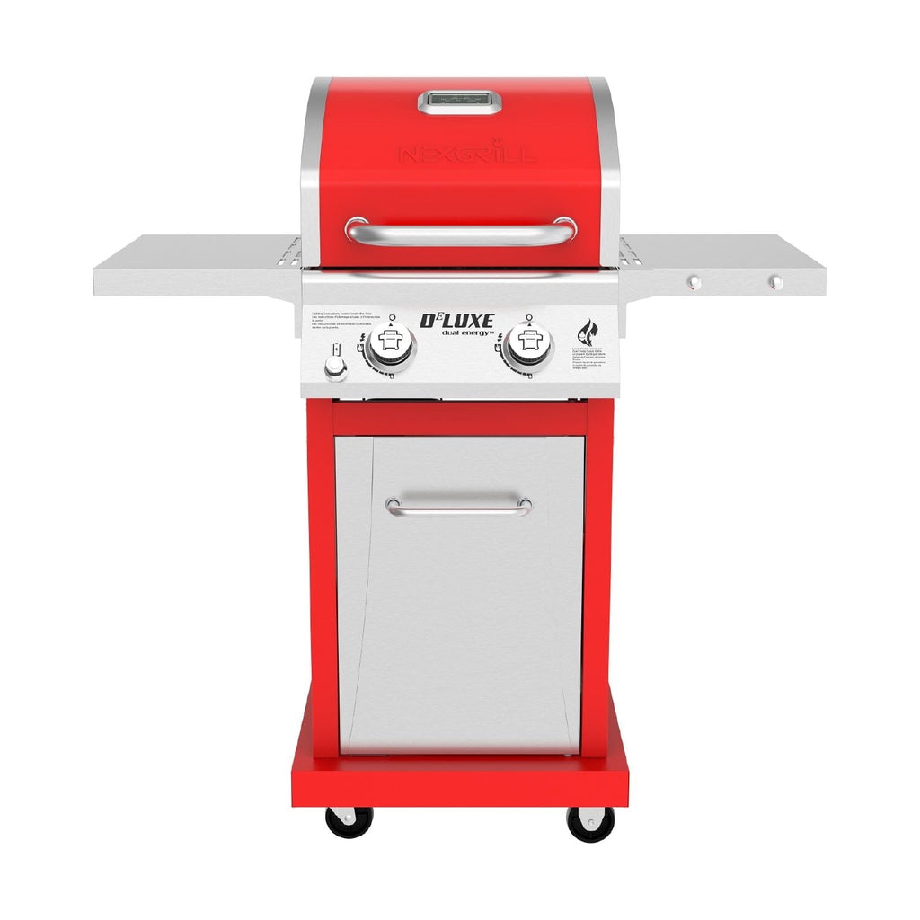 Nexgrill Deluxe 2-Burner Gas Grill with 401 SQ In Grate, 28000 BTUs, Stainless Steel Control Panel & Foldable Side Table, Propane BBQ Grill for Outdoor Cooking, Patios, Backyards and More -720-0864RA