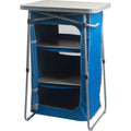 Ozark Trail 3-Shelf Collapsible Cabinet with Table Top, Blue, 23L x 19W