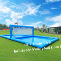 Relunch 33FT Inflatable Volleyball Court, 2 in 1 Volleyball Pool Football Court Water Soccer Field with 800W Blower for Beach Backyard Outdoor Summer Party ,33ft(L) x 16.5ft(W) x 7ft(H)