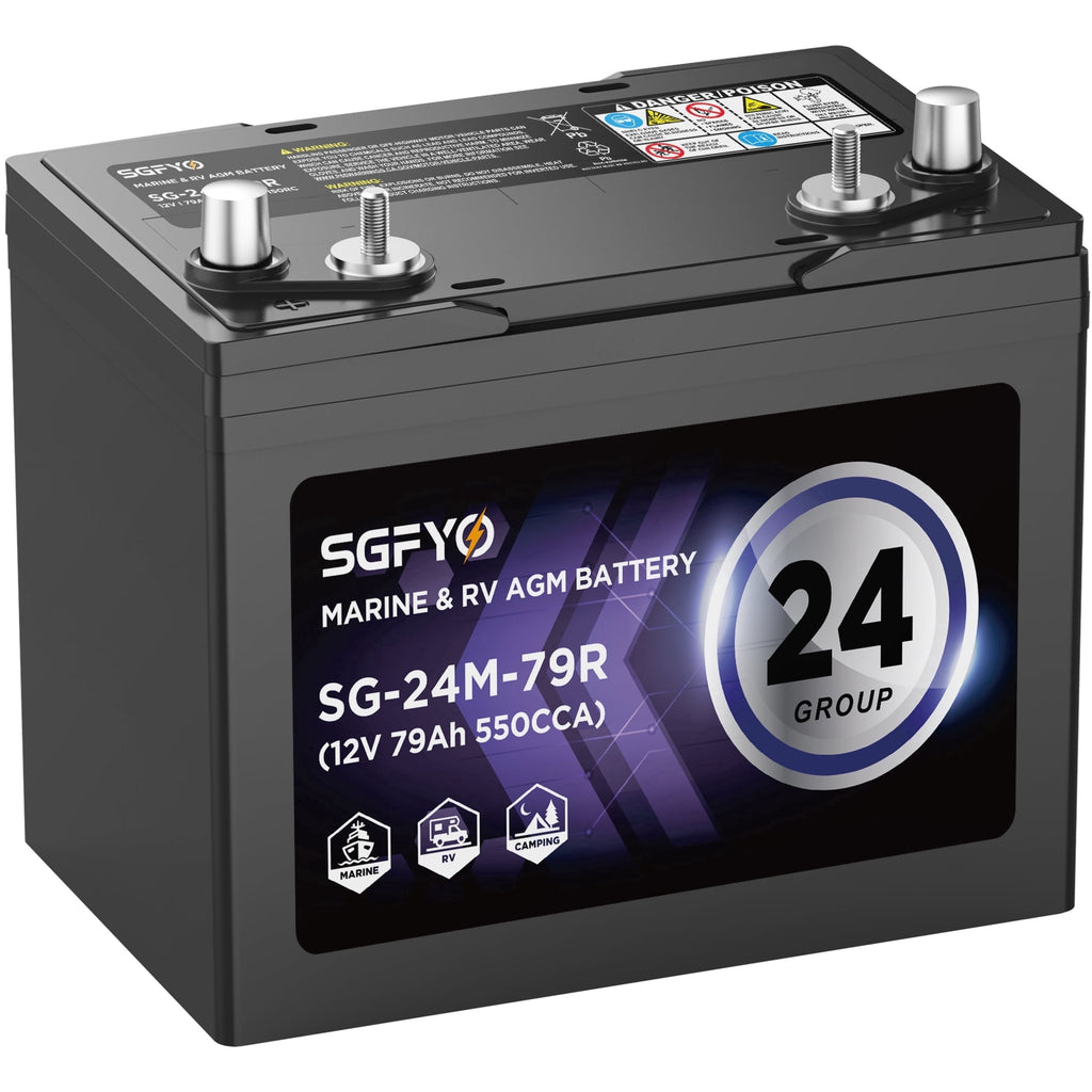 SGFYO Group Size 27M Dual Purpose Marine Battery,12V 92Ah 800CCA 175RC AGM Starter and Deep Cycle RV & Boat Batteries