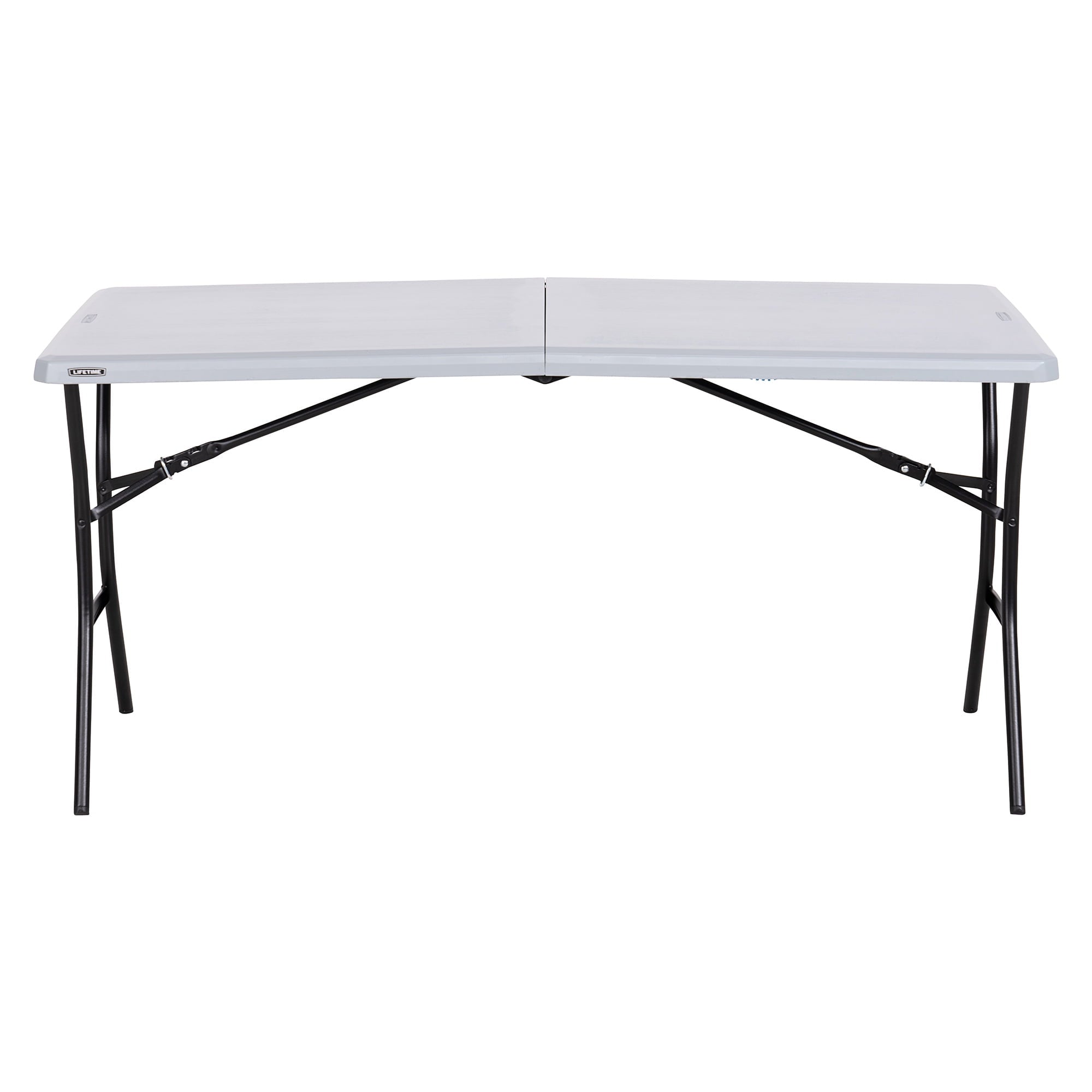 “Lifetime 5-Foot Fold-in-Half Table – Portable Indoor/Outdoor Utility Table for Camping, Events & Tailgating – Gray