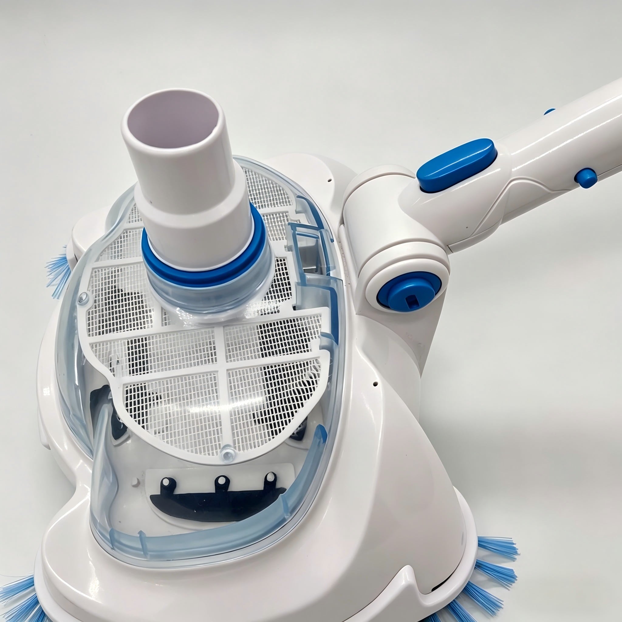 Cleaning Supplies 1 — Swimming Pool Vacuum Brush Head Manual Handheld Cleaning Tool for Pool White Vacuum Accessories for Filtration and Debris Removal, 27x20 cm, White
