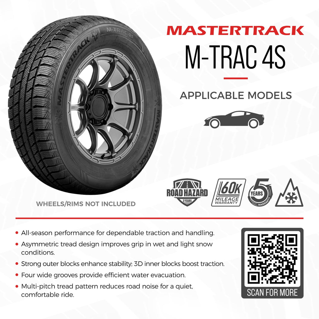 Mastertrack M-TRAC 4S All Weather Tour 195/60R15 92H XL Passenger Tires 195/60R/15 (Tire Only)