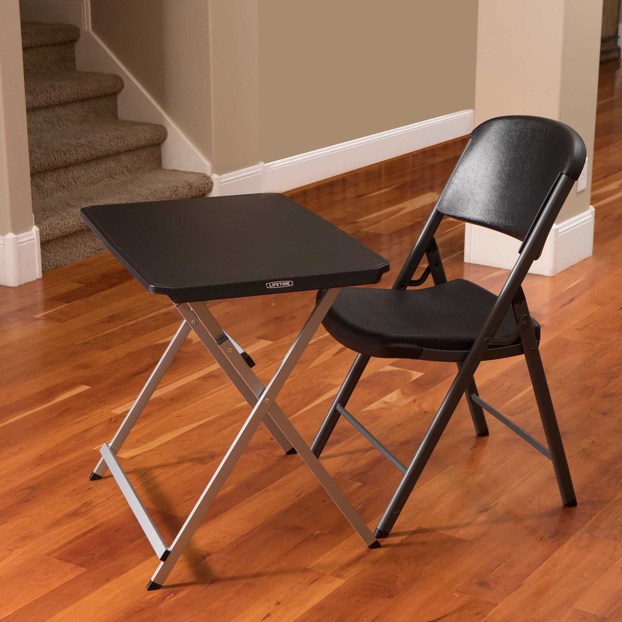 Lifetime 30-Inch Rectangle Folding Table, Light Commercial Grade, Indoor/Outdoor, Black