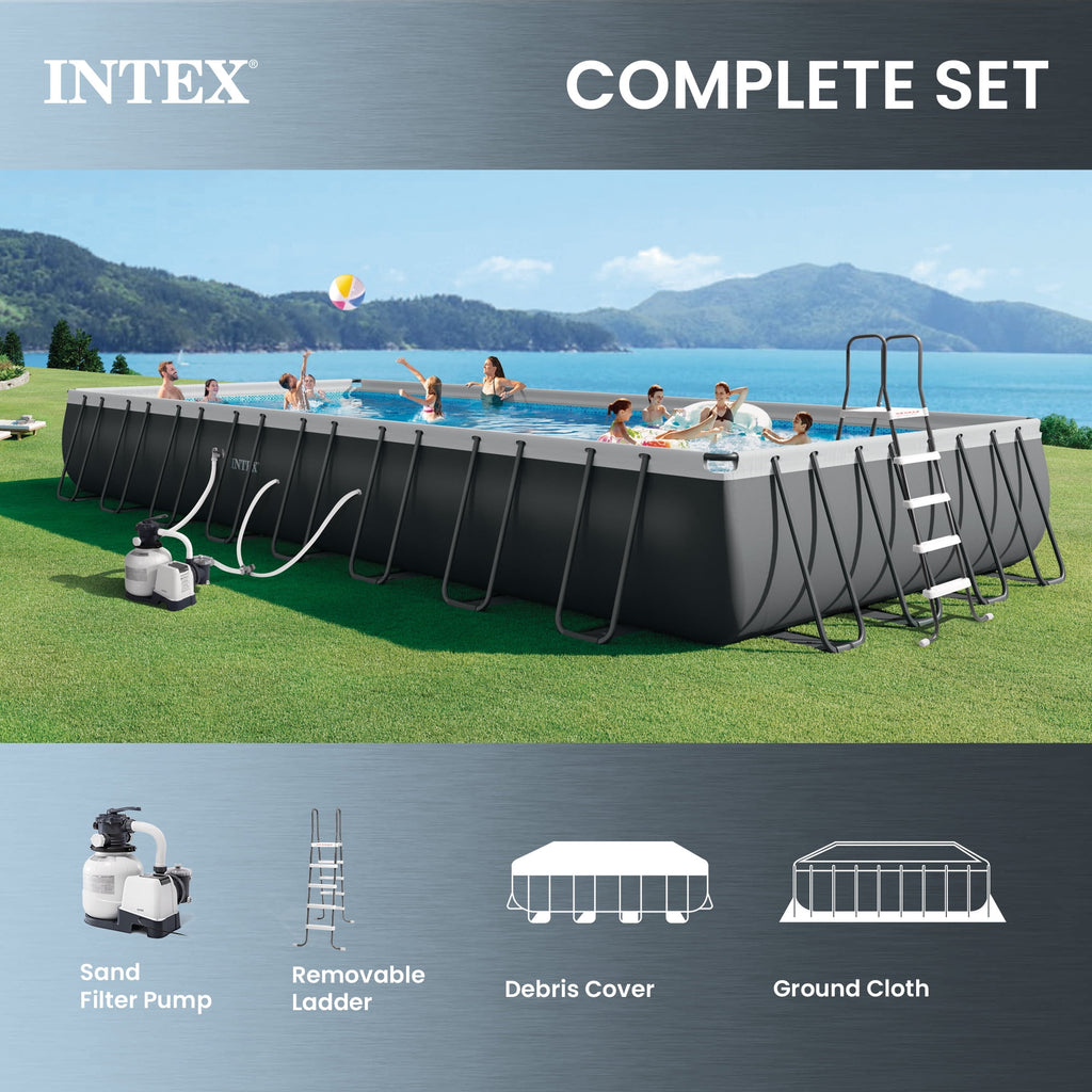 INTEX 32ft x 16ft x 52in Ultra XTR Above Ground Pool, Floats (2 Pack), & Inflatable Cooler