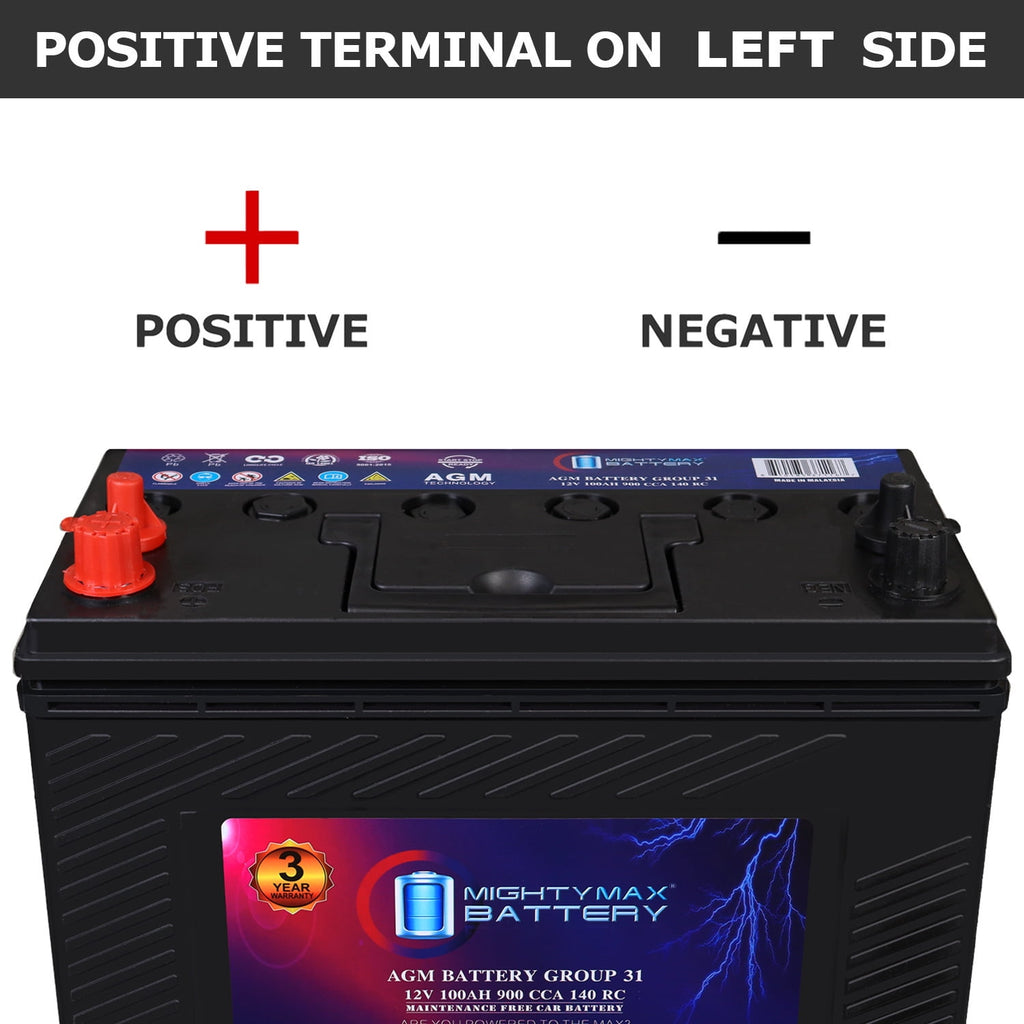 MM-H5 Start and Stop Car BCI Group Size 47 12V 60 AH, 100RC, 680 CCA Rechargeable AGM Car Battery