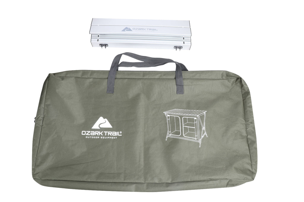Ozark Trail Camping Table, Gray, 34.2Wx19.6Dx31.5H, New