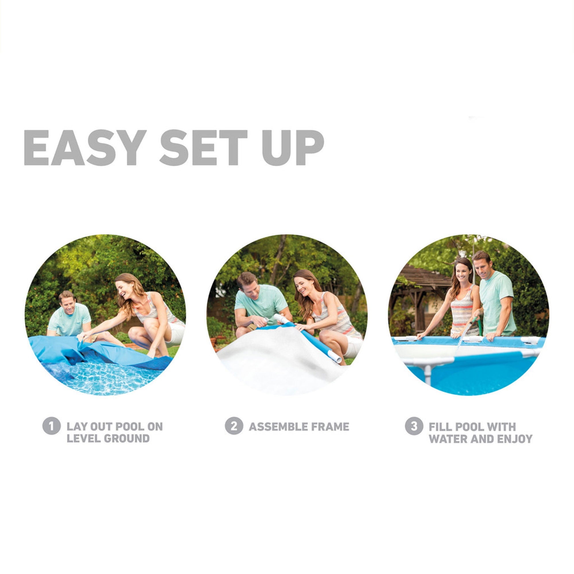 Intex 15ft x 48in Frame Swimming Pool Set w/ Pump and Filter Pump Cartridges