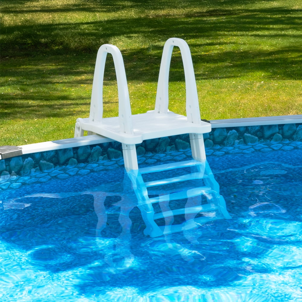 Aqua Select A-Frame Swing Up & Lock Ladder for Above Ground Pools