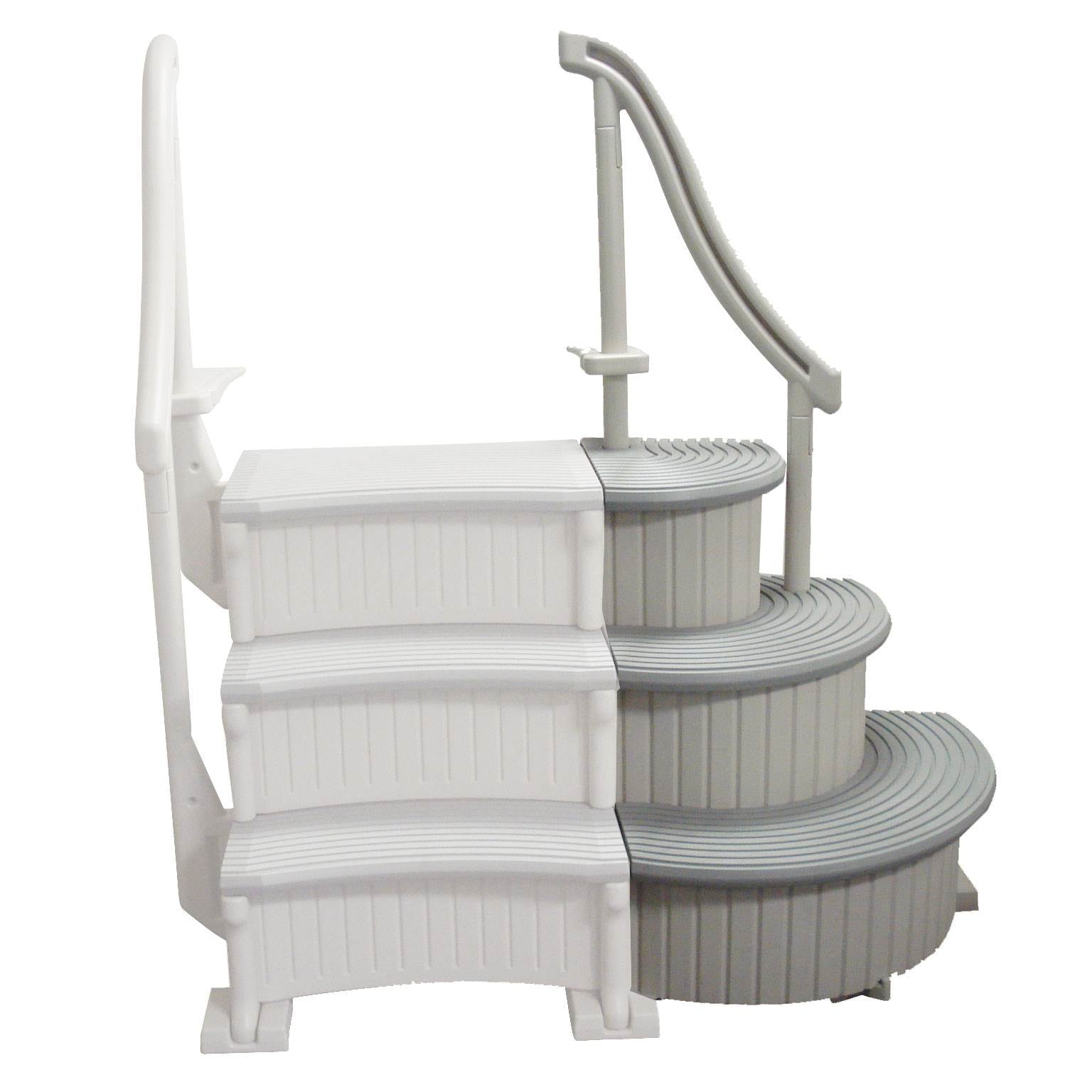 NEW Confer CCXIG2 Grey Curve 3-Step In Ground Swimming Pool Entry Steps Add On