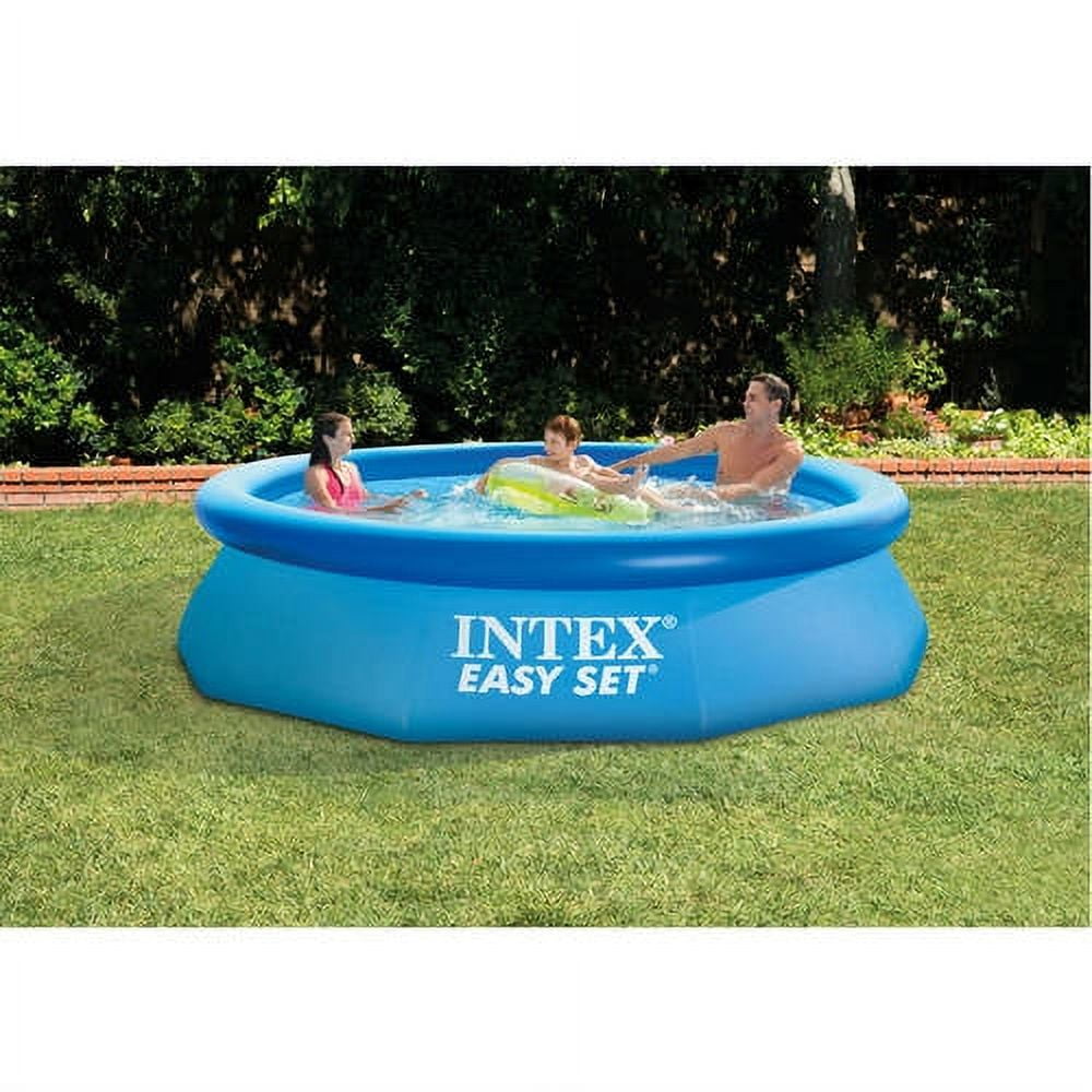 Intex 8 foot x 24 inch Easy Set Round Above Ground  Swimming Pool with Filter Pump, 28107EH