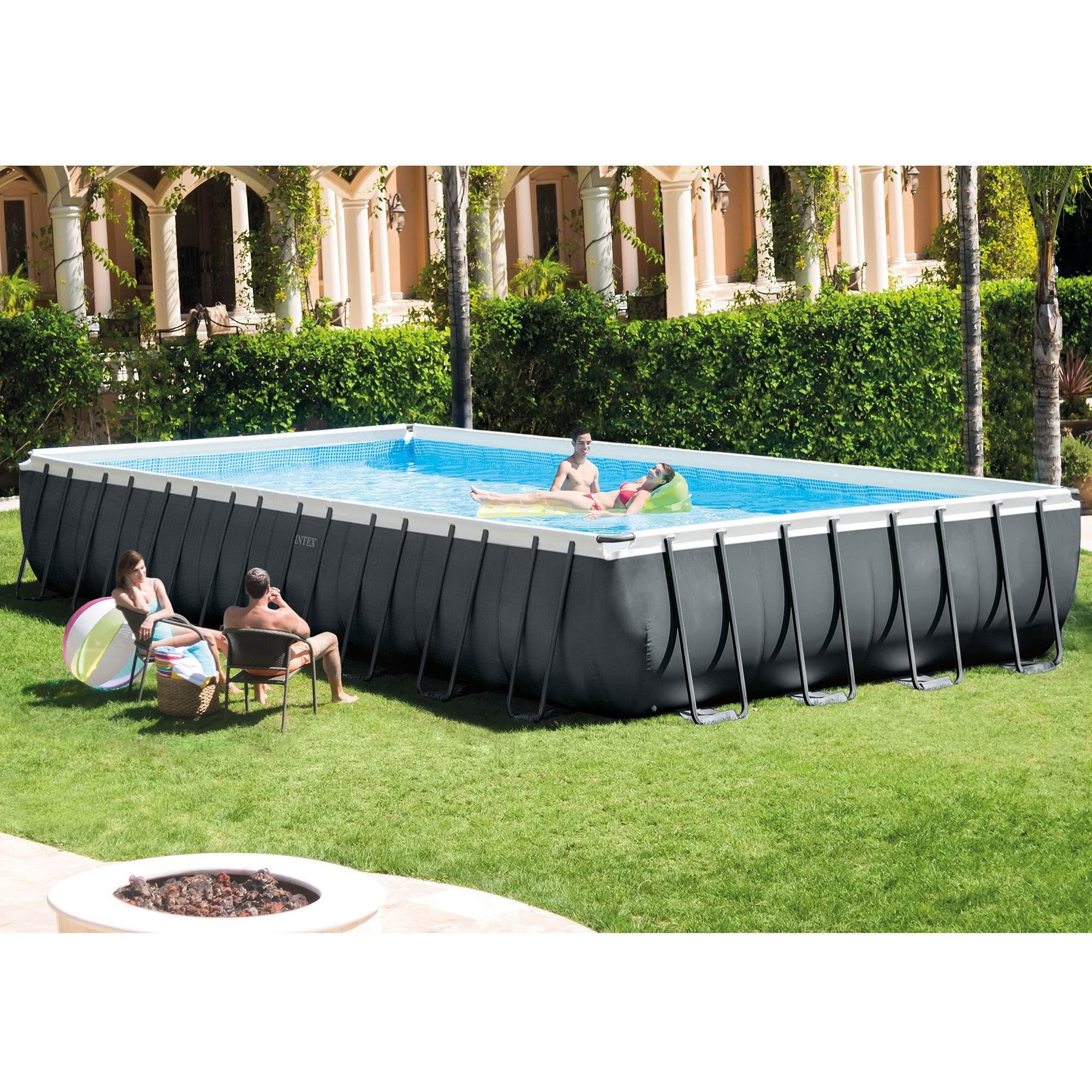 INTEX Ultra XTR 32ft x 16ft x 52in Above Ground Pool Set, Sand Filter Pump