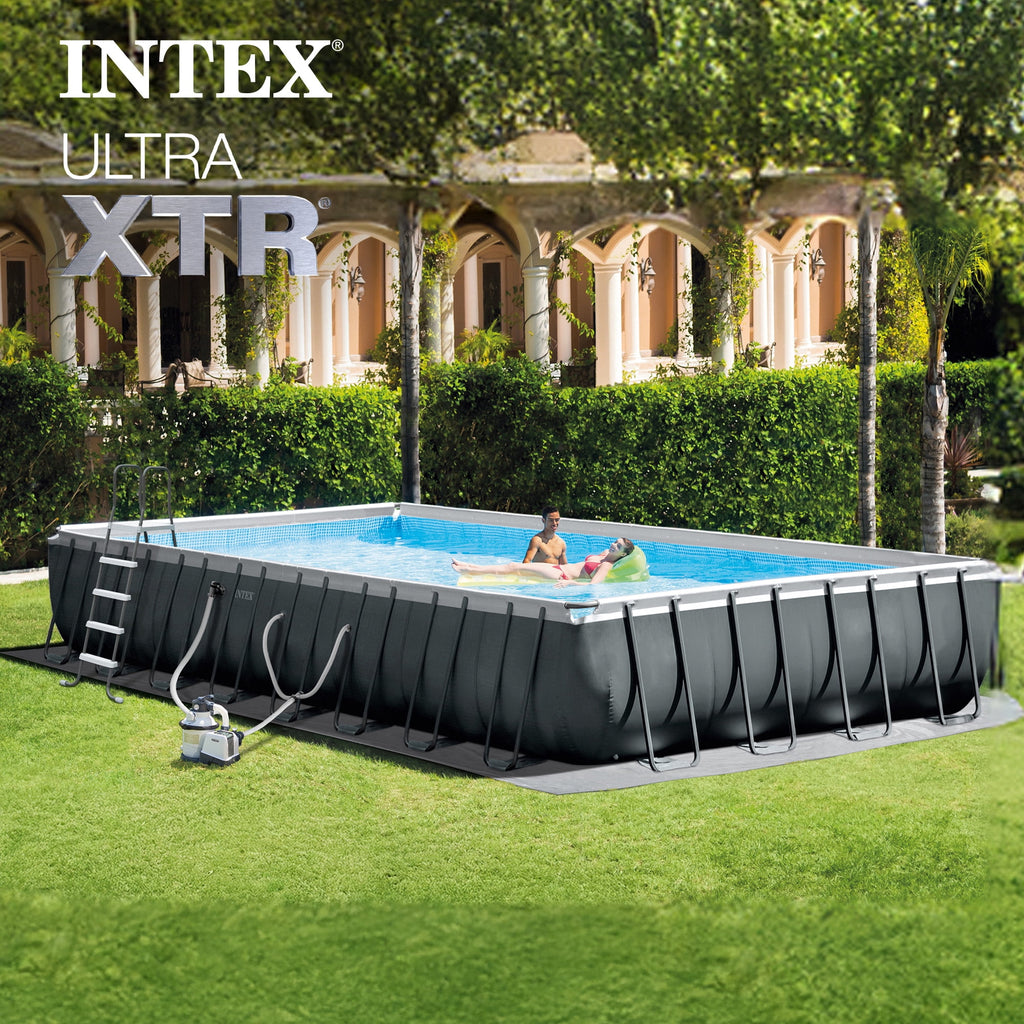 INTEX 32ft x 16ft x 52in Ultra XTR Above Ground Pool, Floats (2 Pack), & Inflatable Cooler