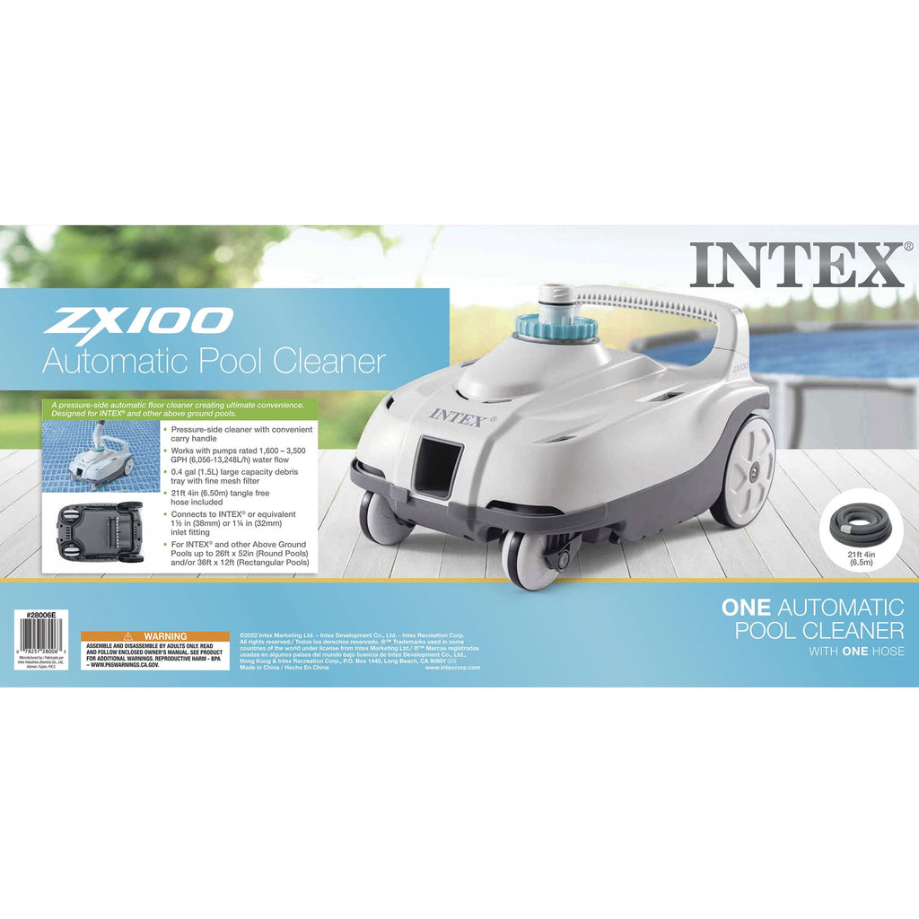 Intex 12 Ft x 30 Inches Metal Frame Set Above Ground Swimming Pool with Filter & Cover