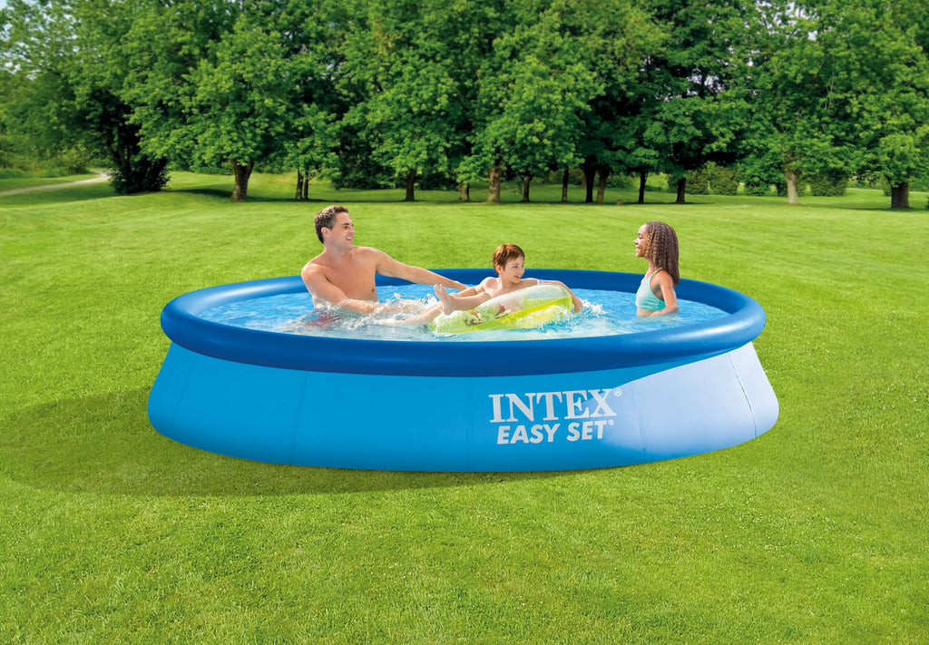 Intex 8 foot x 24 inch Easy Set Round Above Ground  Swimming Pool with Filter Pump, 28107EH
