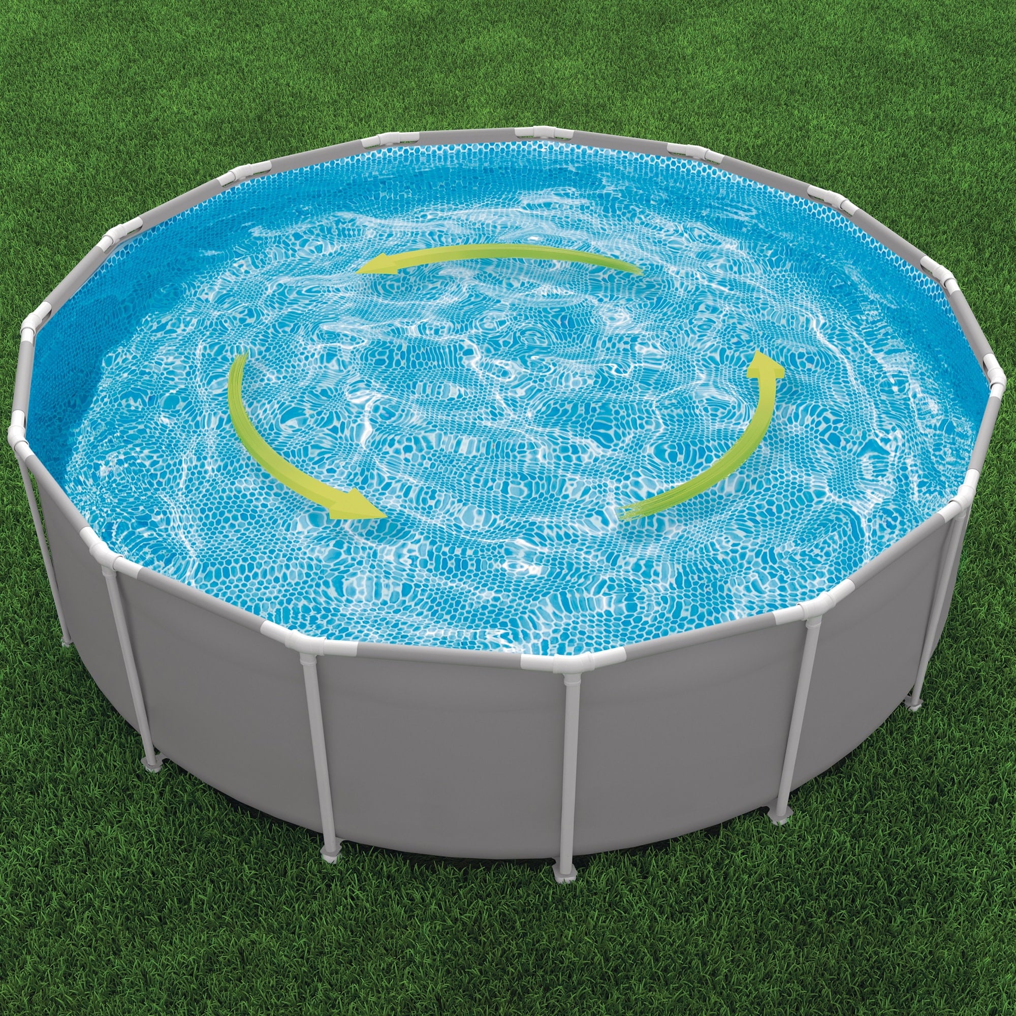 Intex: Prism Frame Premium Pool Set - 12ft x 30in, Grey, Above Ground Swimming Pool, Cartridge Filter Pump, Puncture Resistant, T-Joint Snap Assembly