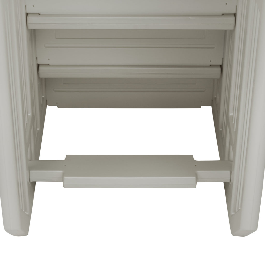 Aqua Select White Outside Flip-up Safety Ladder for Above Ground Pools 48-54H