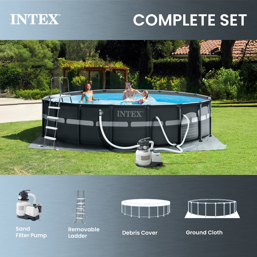 INTEX 26339EP Ultra XTR 24' x 52 Round Frame Above Ground Swimming Pool Set with Pump