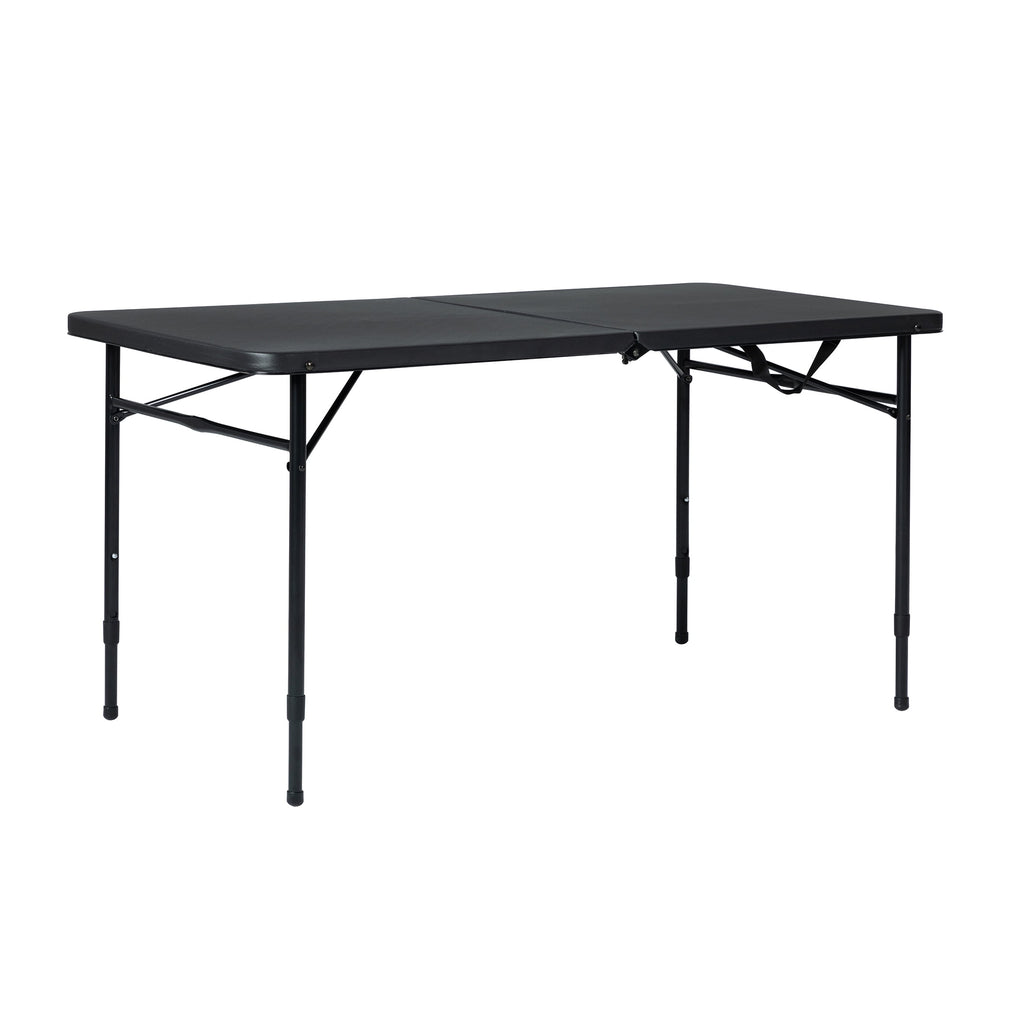 Mainstays 4' Adjustable Height Centerfold Folding Table, Black