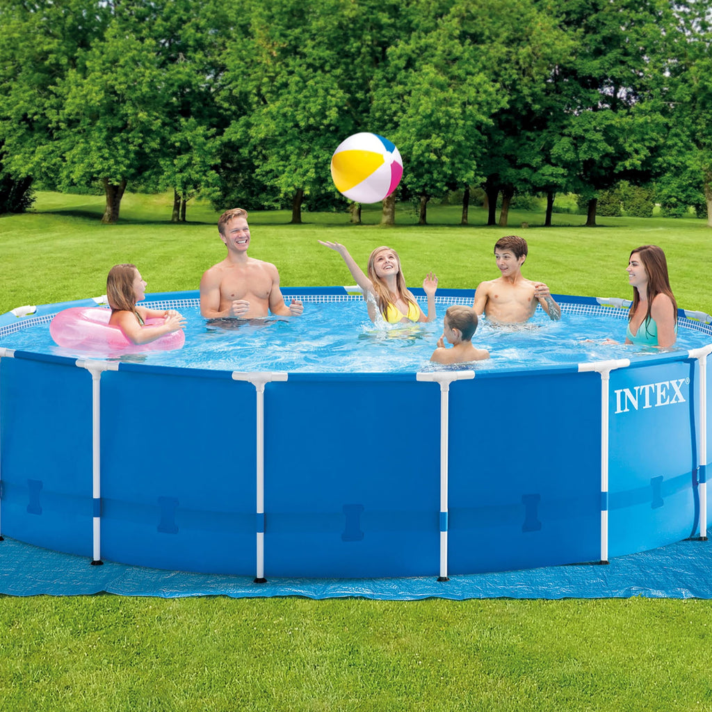 Intex 15ft x 48in Frame Swimming Pool Set w/ Pump and Filter Pump Cartridges