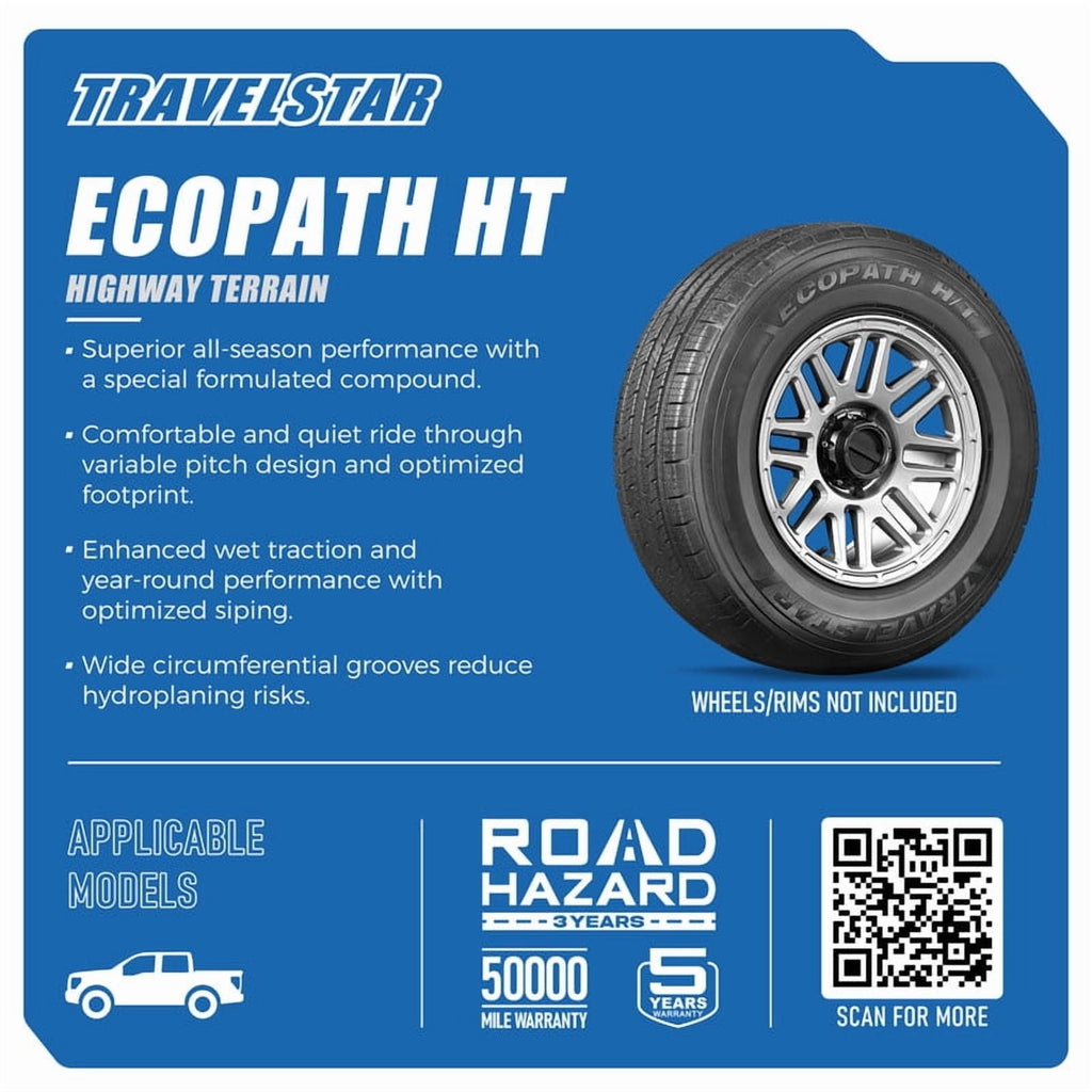 Travelstar ECOPATH HT LT245/75R16 10Ply E 120/116S All Season 245/75/16 Light Truck SUV Tires