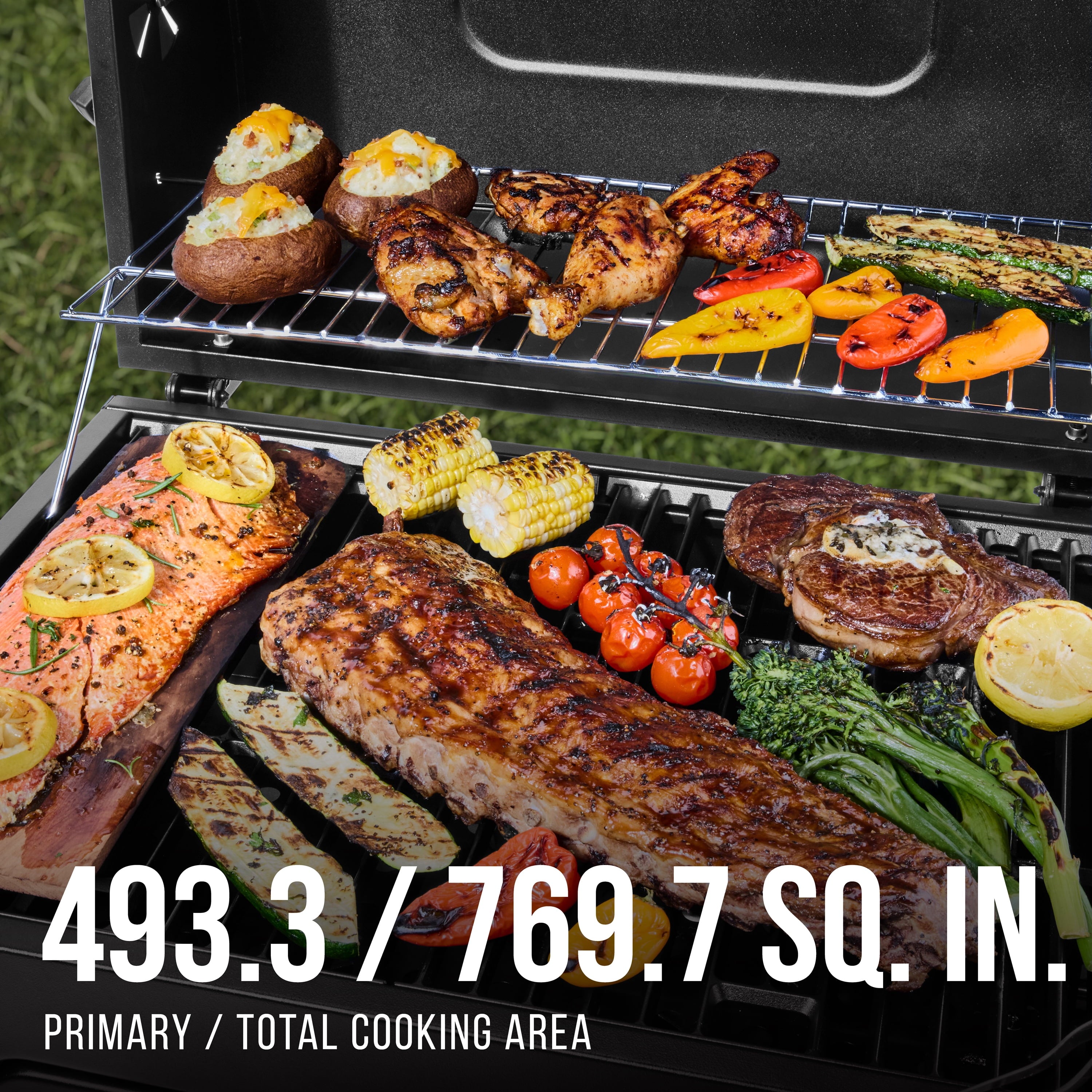 Expert Grill Charcoal Grill, 24 Inch Heavy Duty Charcoal Grill with Wheels, Black