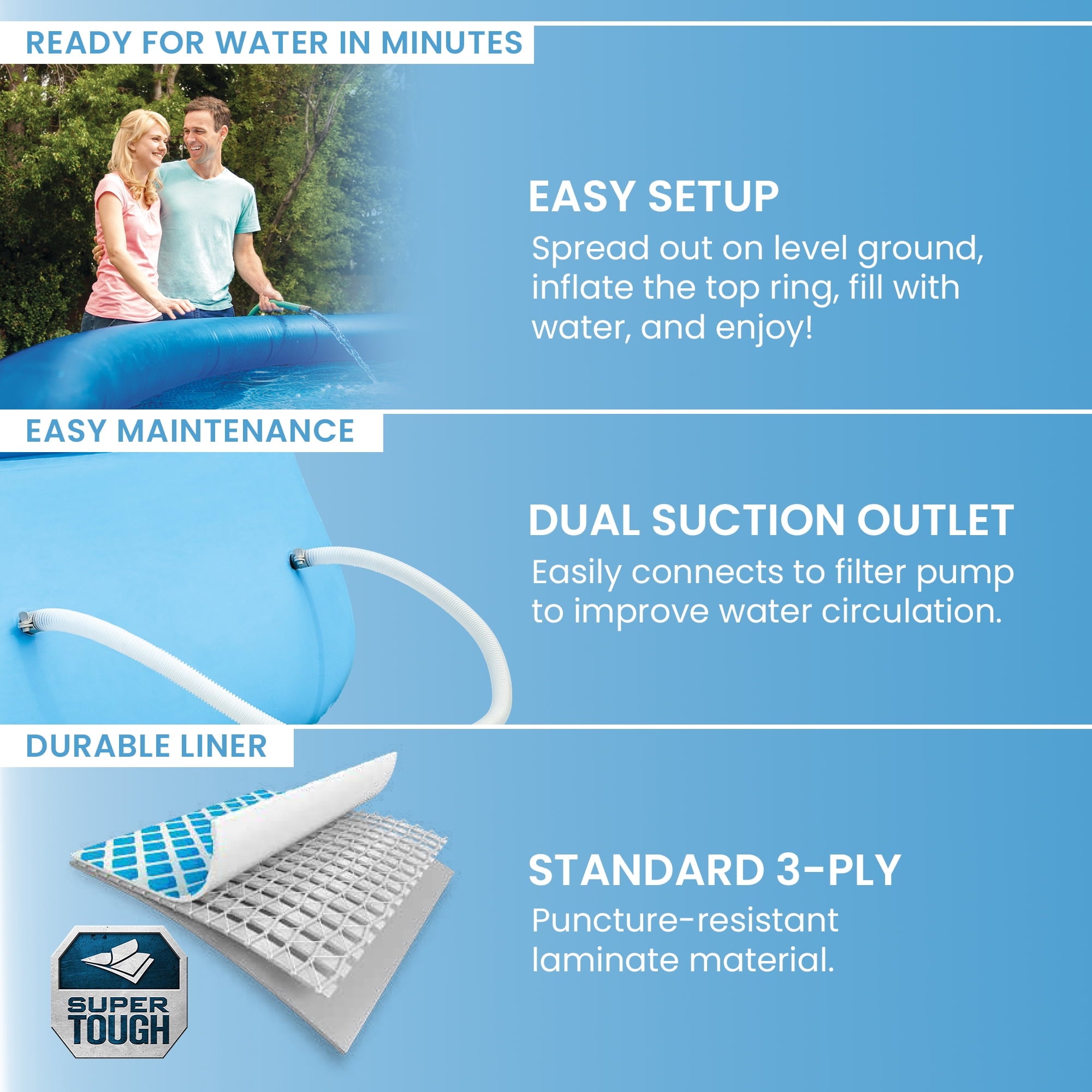 Intex 8 foot x 24 inch Easy Set Round Above Ground  Swimming Pool with Filter Pump, 28107EH