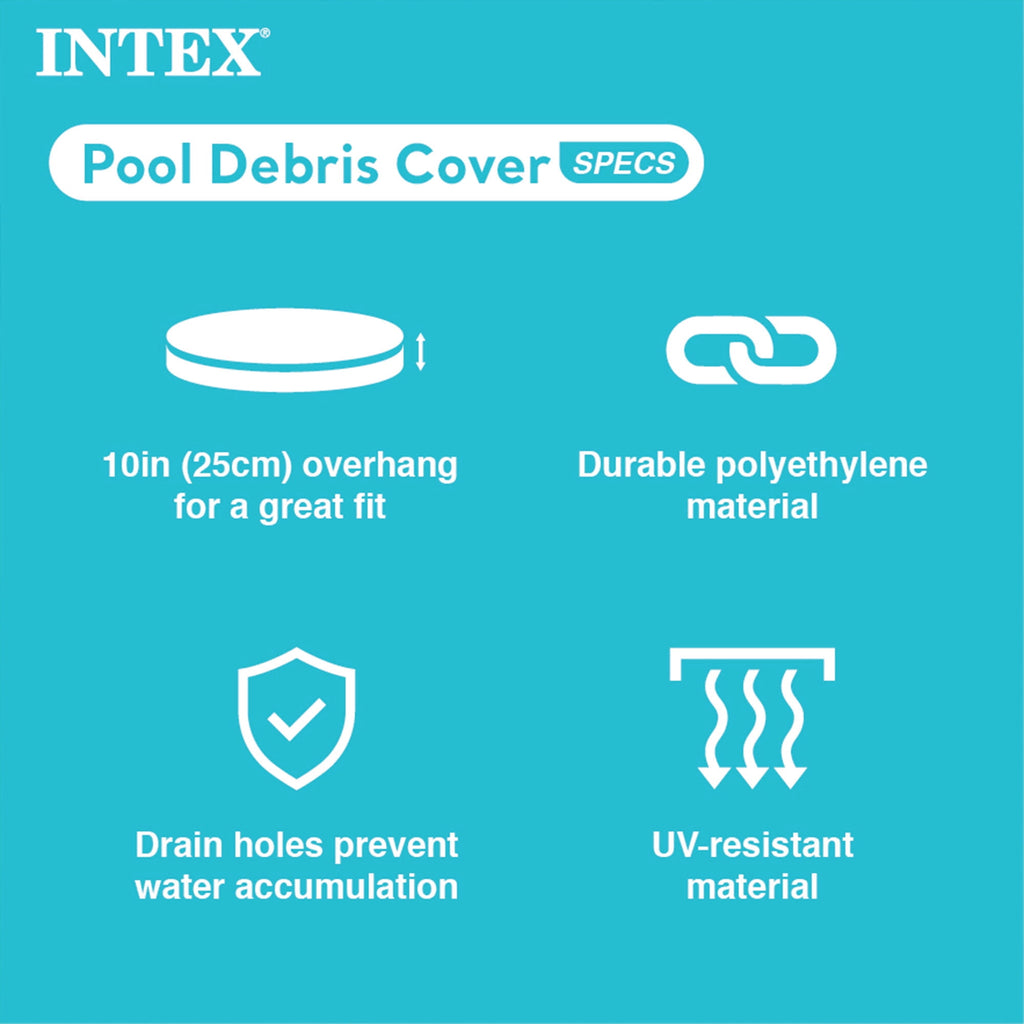 Intex 12 Ft x 30 Inches Metal Frame Set Above Ground Swimming Pool with Filter & Cover
