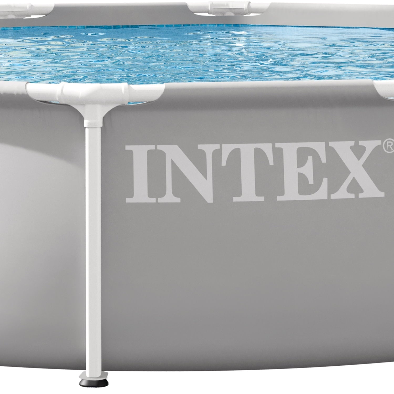 Intex: Prism Frame Premium Pool Set - 12ft x 30in, Grey, Above Ground Swimming Pool, Cartridge Filter Pump, Puncture Resistant, T-Joint Snap Assembly