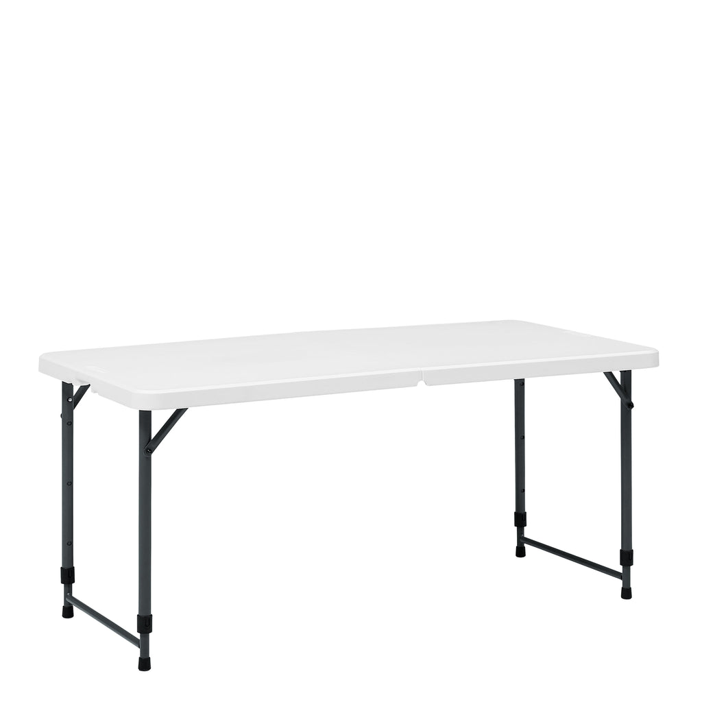 Mainstays 4' Adjustable Height Centerfold Folding Table, White