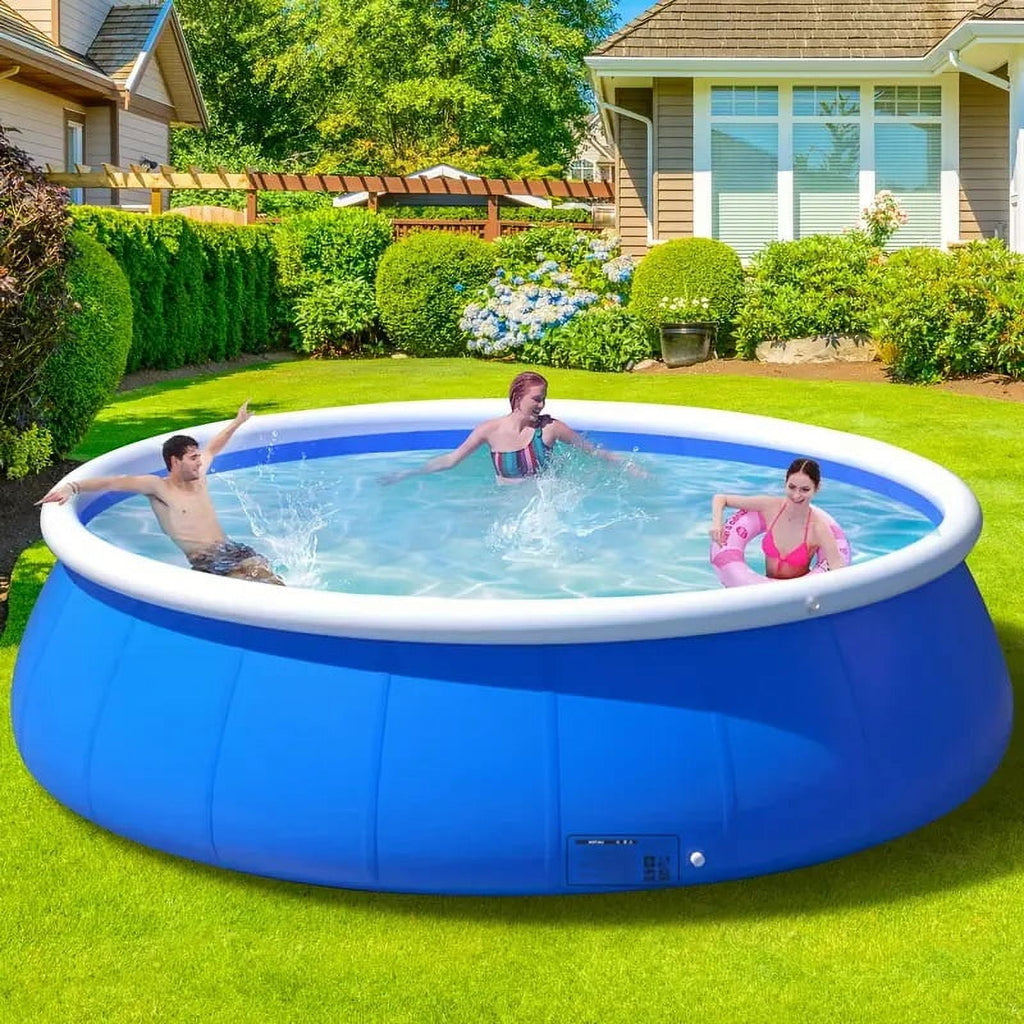 Inflatable Swimming Pool for Kids and Adults, 120 X 30 Large Ring Family Swimming Pool, Blow Up Pool for Outdoor, Garden, Backyard, Above Ground Pool