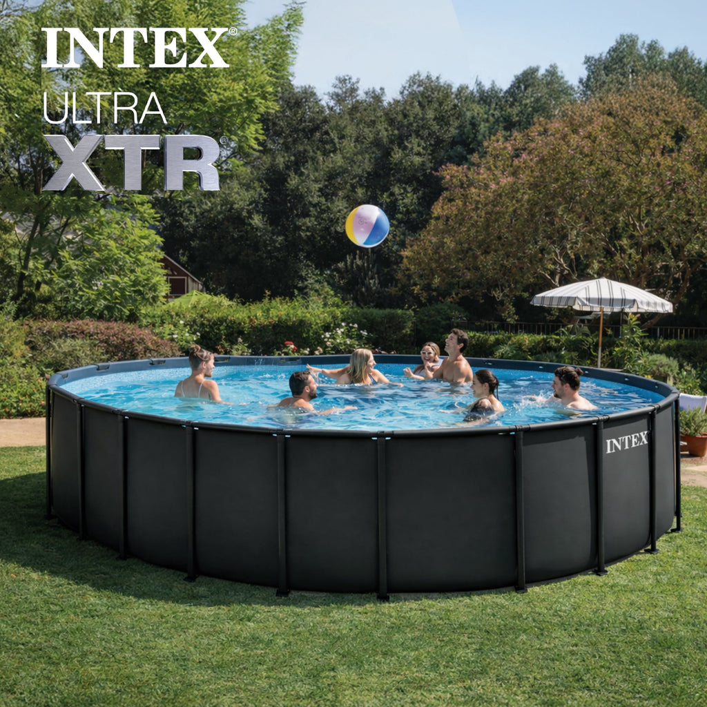 INTEX 26339EP Ultra XTR 24' x 52 Round Frame Above Ground Swimming Pool Set with Pump