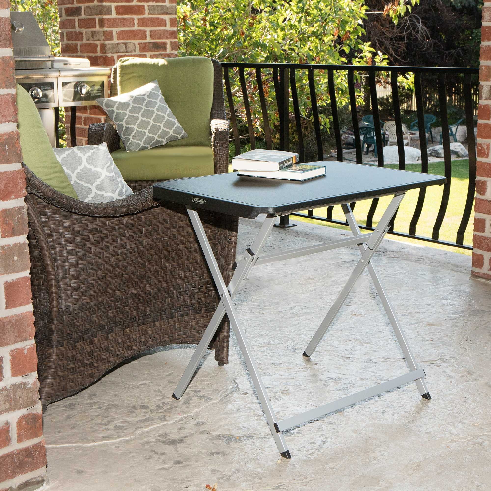Lifetime 30-Inch Rectangle Folding Table, Light Commercial Grade, Indoor/Outdoor, Black