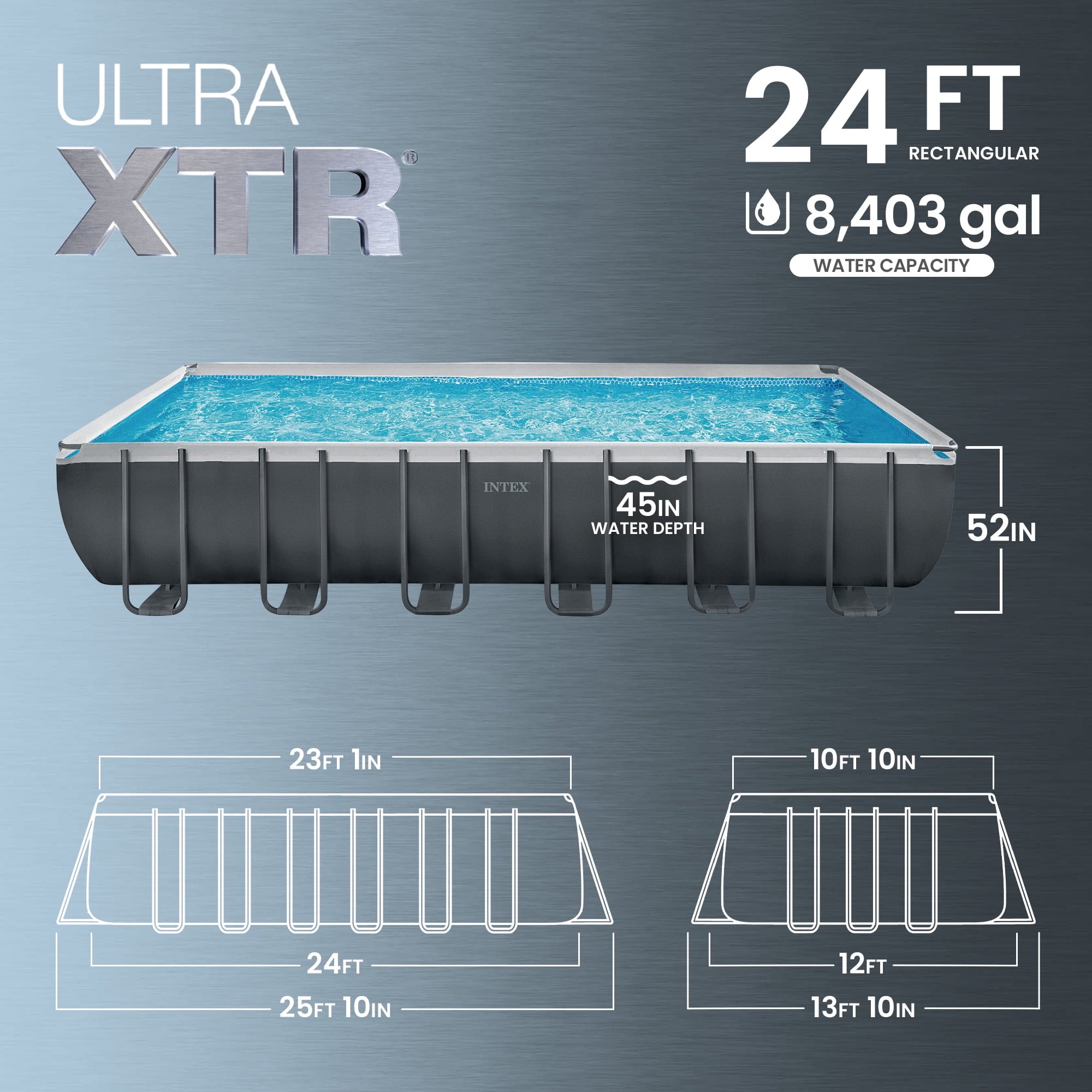INTEX 24ft x 12ft x 52in Ultra XTR Above Ground Pool & OptiFlow 50lb Pool Filter Sand
