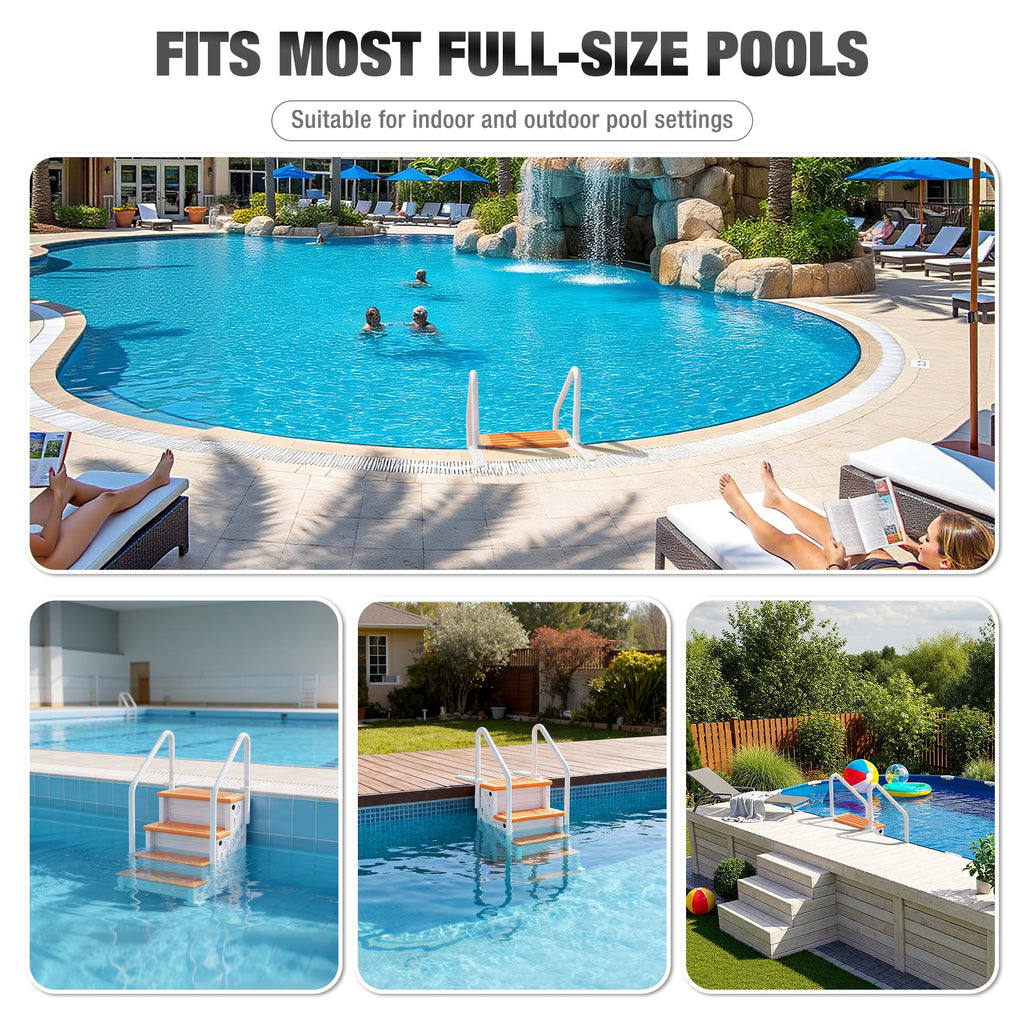 Betisef Pool Ladder above Ground, Heavy Duty 4-Step Pool Ladder with Dual Handrails and Non-Slip Steps, 500 LBS Load Capacity, for 46-58 Inch