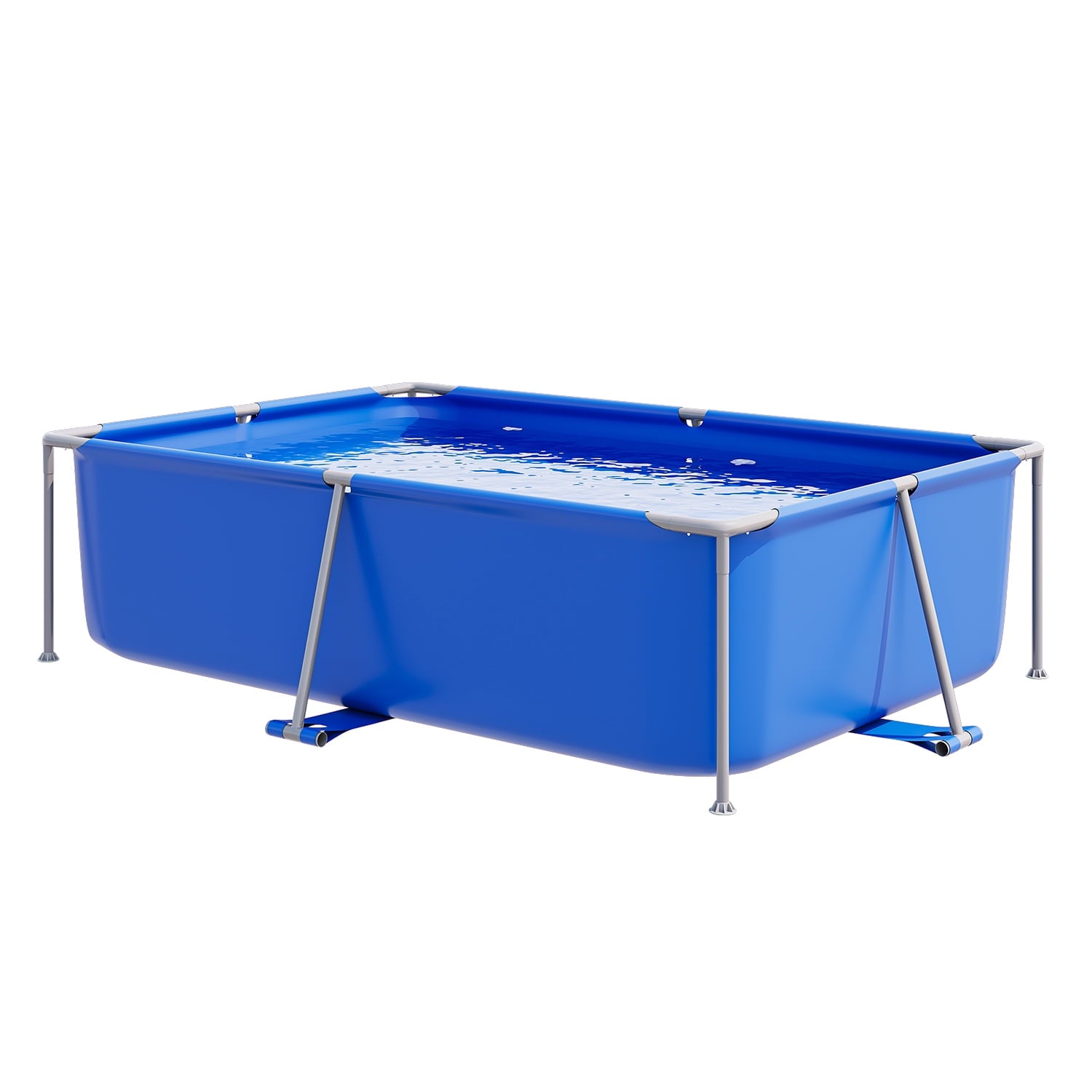 Dateyes 7.2' x 23 Above Ground Swimming Pool for Backyard, Rectangular Metal Frame Pool with PVC Liner, Blue