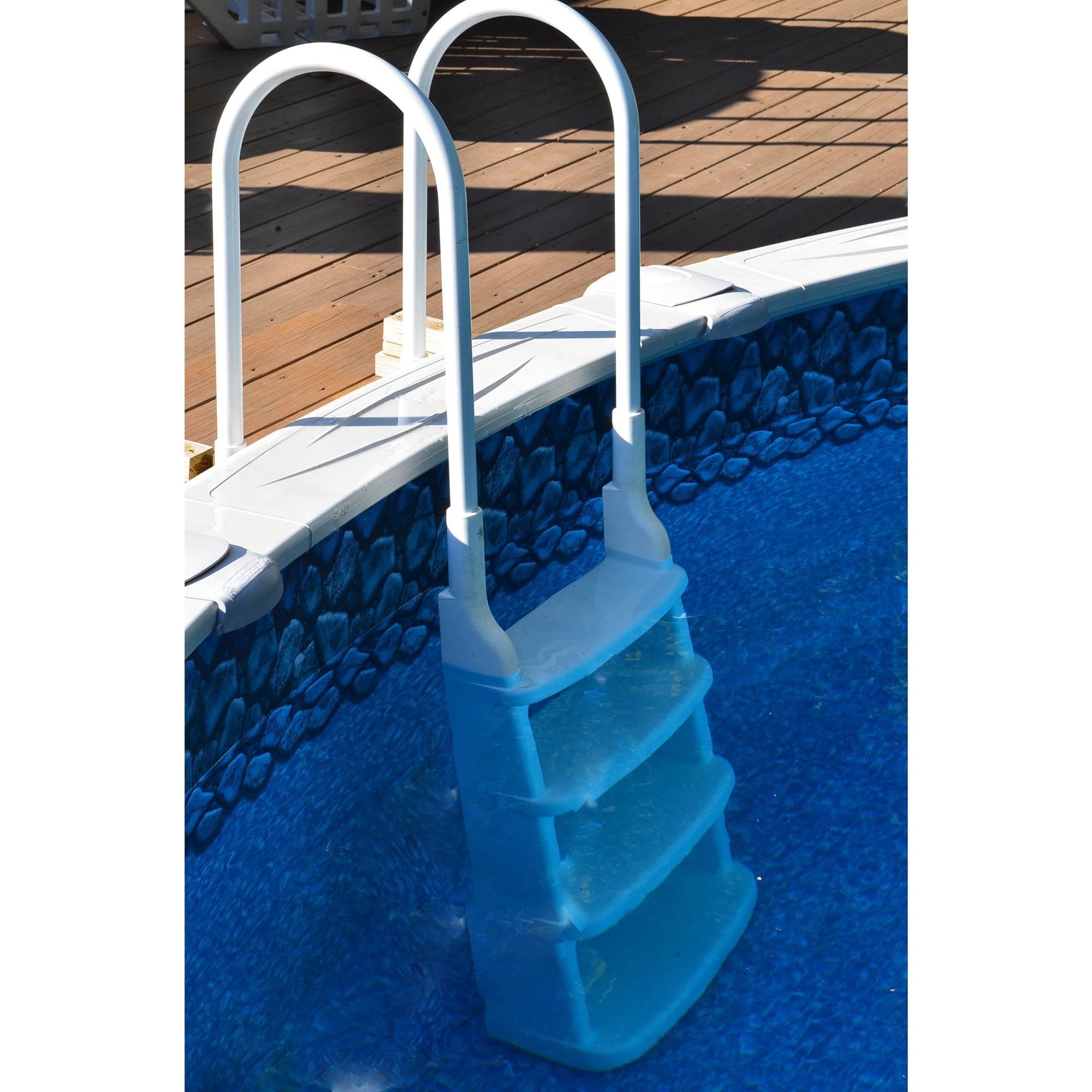 Main Access 200200 Easy Incline Above Ground In Pool Swimming Ladder, White