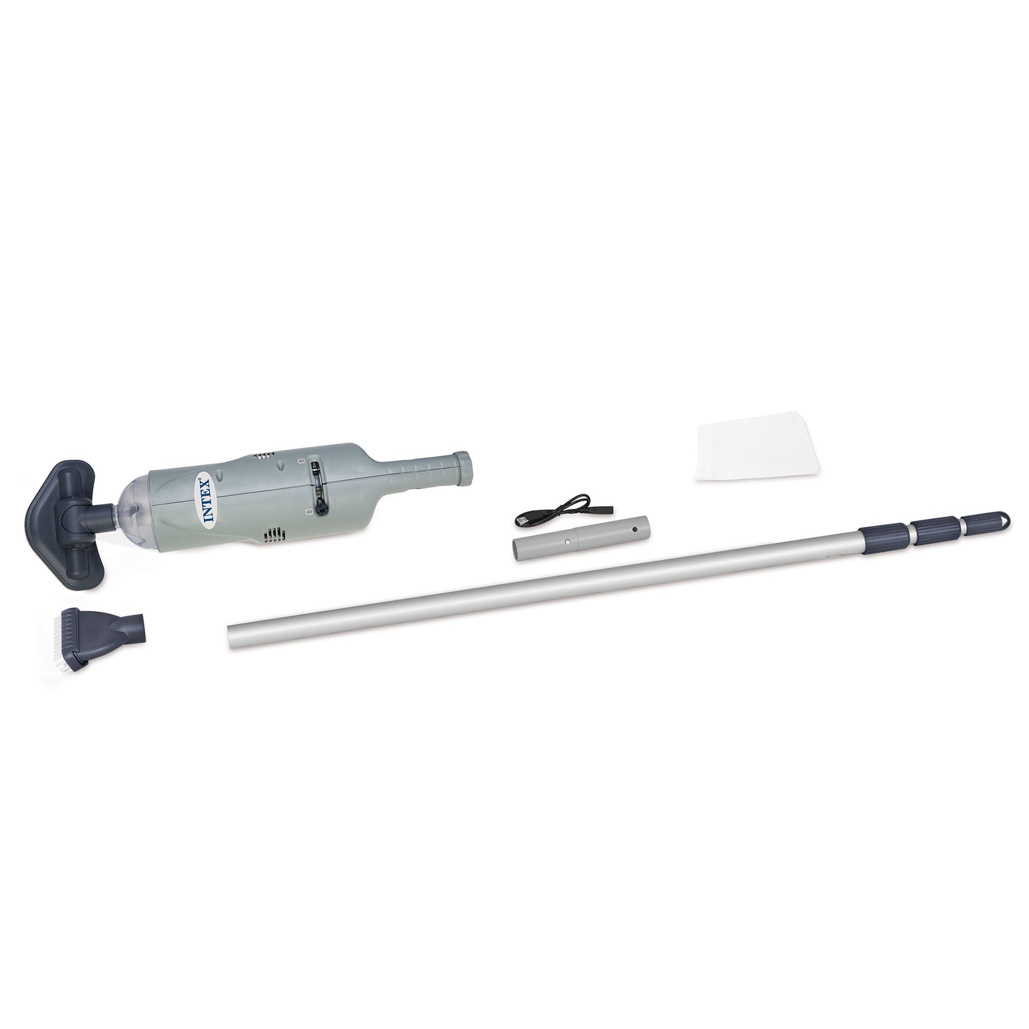 Intex Rechargeable Handheld Above Ground Pool Vacuum with 2 Brush Heads